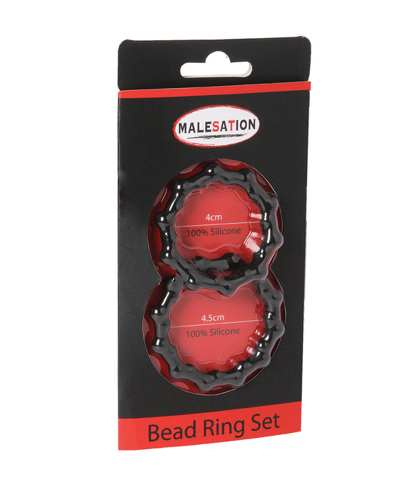 Malesation 2 Piece Bead Cock Ring Set