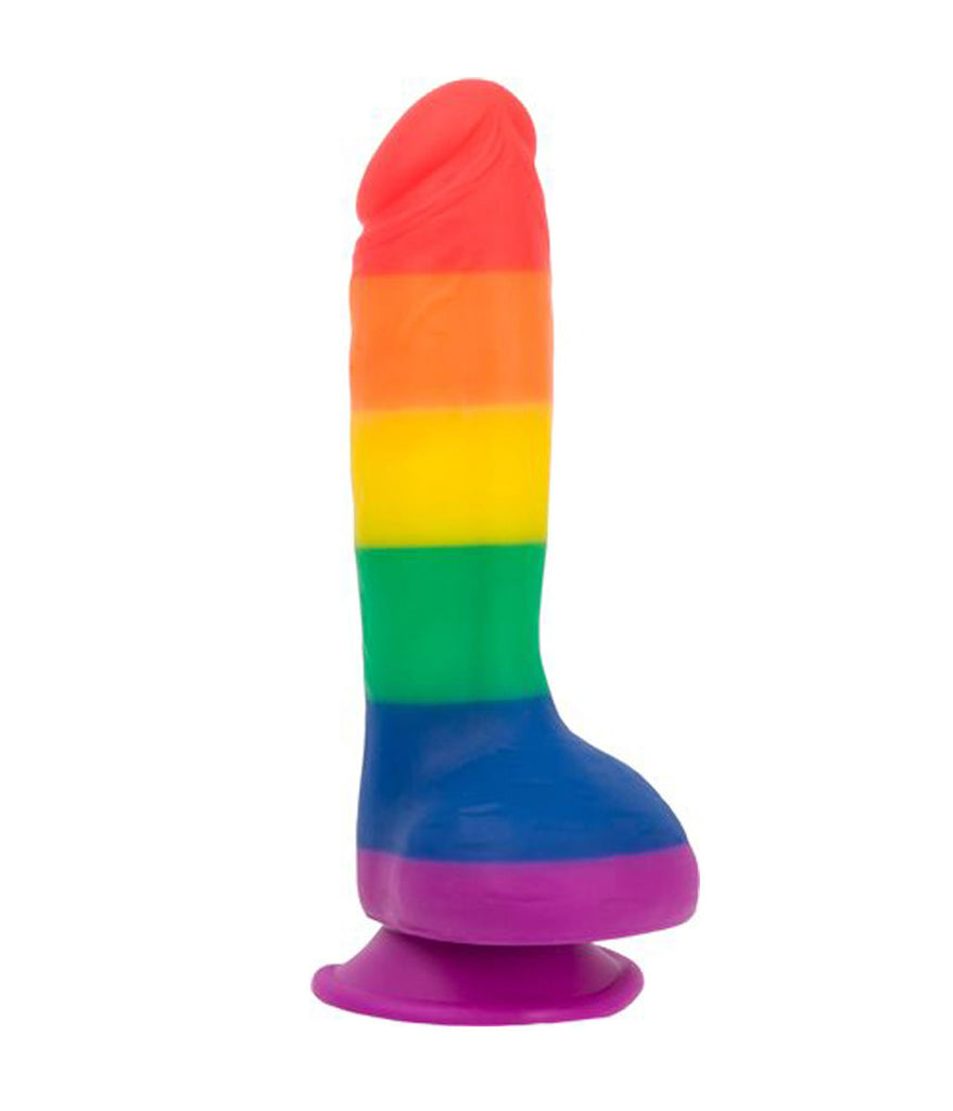 Swan Addiction Justin 8" Rainbow Dildo with Suction Cup